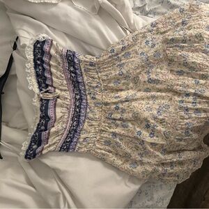 Floral Mini Dress with Purple Accents
